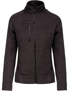K Dámská melanžová pletená fleecová bunda 20. dark grey melange model 22423067 - Kariban