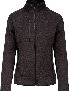 K Dámská melanžová pletená fleecová bunda 20. dark grey melange model 22423067 - Kariban