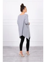 Oversize halenka šedá