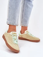 Semišové Sportovní Boty Tenisky Dámské D.Franklin Limetkové DFSH387005