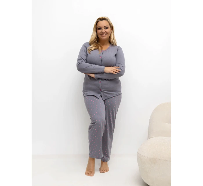 Pyžamo DU PI FP 505.05P tmavě šedé Pyžamo DU PI FP 505.05P tmavě šedé