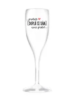 Personalizovaná nerozbitná prosecco sklenice - Protože [doplň si sám] není prdel
