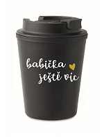 BABIČKA JEŠTĚ VÍC - černý termohrnek 300 ml BABIČKA JEŠTĚ VÍC - černý termohrnek 300 ml