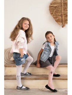 Dětské punčocháče z mikrovlákna s aplikací model 21416118 - Knittex