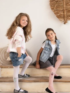 Dětské punčocháče z mikrovlákna s aplikací LINE DANCER DR2520