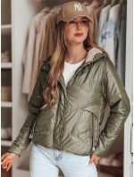 Dámská přechodná prošívaná bunda s kapucí NIVESSO zelená FashionStreet TY4857 Dámská přechodná prošívaná bunda s kapucí NIVESSO zelená FashionStreet TY4857