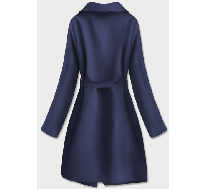 Tmavě modrý dámský kabát model 17064054 - MADE IN ITALY