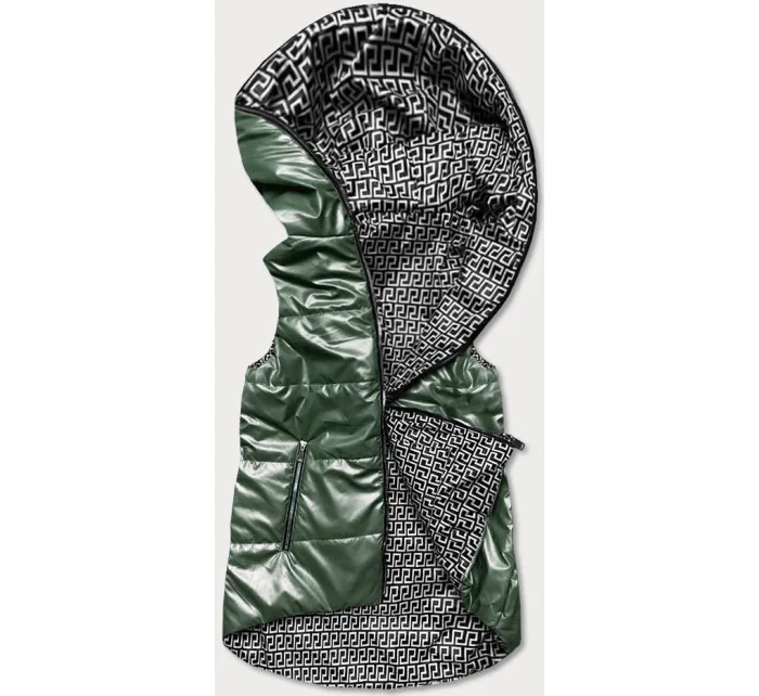 Zelená dámská rozšířená oboustranná vesta (B8005-10) Zelená dámská rozšířená oboustranná vesta (B8005-10)