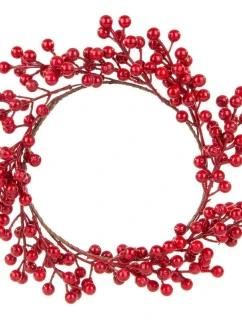 OZDOBNÝ VĚNEC Z JEŘABIN 30 CM