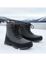 Zimní sněhové boty nepromokavé šedé DK Zimní sněhové boty nepromokavé šedé DK