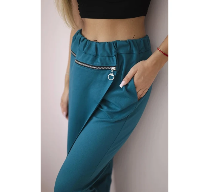 Punto Milano Zimní kalhoty s ozdobným zipem námořní Punto Milano Zimní kalhoty s ozdobným zipem námořní