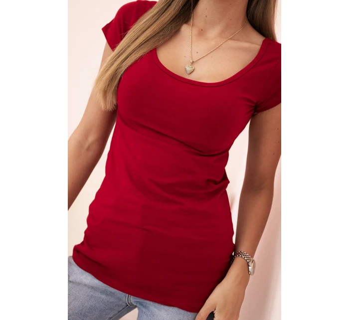 Dámská klasická bavlněná blůza s krátkým rukávem modrá