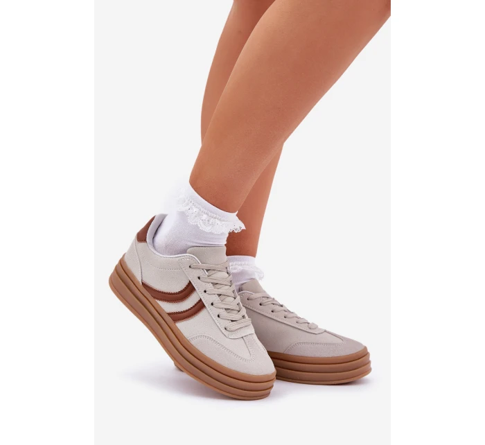 Stylové tenisky na platformě šedé model 21682892 - Boto Stylové tenisky na platformě šedé model 21682892 - Boto