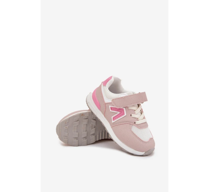 Dětské sportovní tenisky na suchý zip růžové Galisse