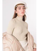 Sweter model 18484169 jasny beżowy - FPrice Sweter model 18484169 jasny beżowy - FPrice