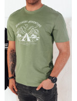 Pánské tričko s potiskem, zelené Dstreet RX5414