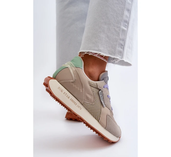 Dámské tenisky na platformě Memory Foam Big Star Platform Beige