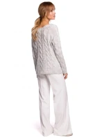 Svetr s výstřihem Bateau M511 šedý - Moe