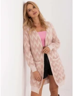 Dámský svetr kardigan AT SW 2340 A.00 Pudr růžová - FPrice