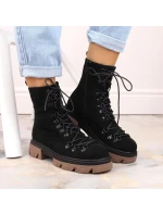 W model 18968499 černé semišové zateplené boty - VINCEZA