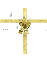 Dveřní šňůra 33x42 cm zlatá stuha