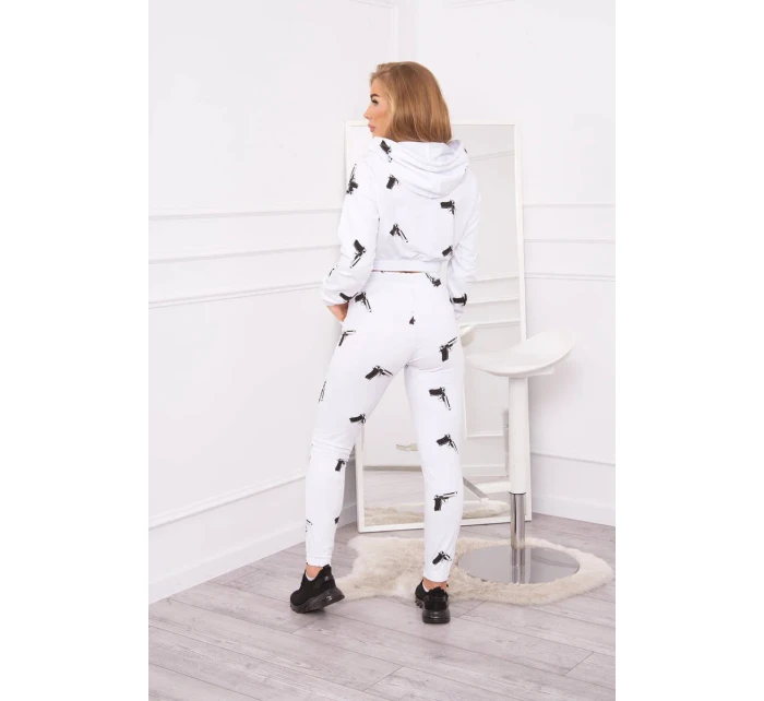 Sada s potiskem pistole bílá