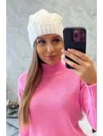 Dámská čepice bílá model 18752335 - K-Fashion Dámská čepice bílá model 18752335 - K-Fashion