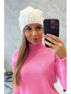 Dámská čepice bílá model 18752335 - K-Fashion