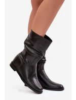 Kožené Dámské Kotníkové Boty S 02 Černé model 21728422 - Maciejka Kožené Dámské Kotníkové Boty S 02 Černé model 21728422 - Maciejka