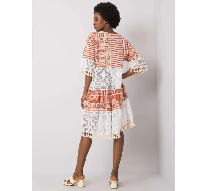 Šaty DHJ SK 13567.41P tmavě oranžová