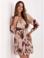 Sukienka IT SK model 21488877 beżowy - FPrice Sukienka IT SK model 21488877 beżowy - FPrice