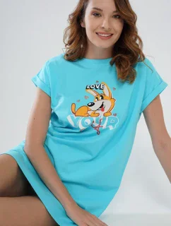 Dámská noční košile s krátkým rukávem Love model 17360693 - Vienetta