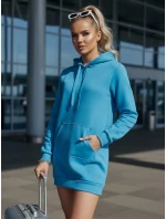 Dámská dlouhá mikina oversize modrá Dstreet model 21964036 - FashionStreet