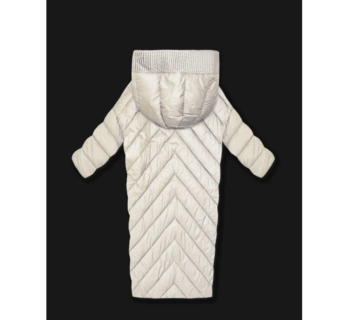 Zimní bunda netopýřího typu v barvě ecru Minority (P3-6026-12)