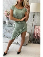 Sukienka asymetryczna ciemno miętowa Sukienka asymetryczna ciemno miętowa