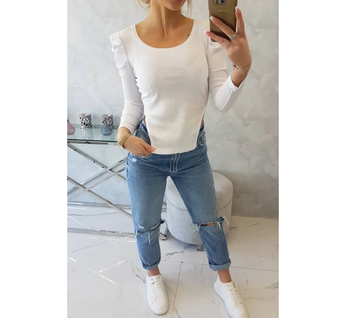 Halenka s buffovými rukávy bílá Halenka s buffovými rukávy bílá