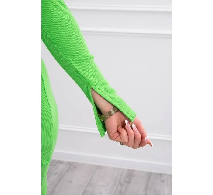 Šaty se zlatým řetízkem zelené neonové Šaty se zlatým řetízkem zelené neonové