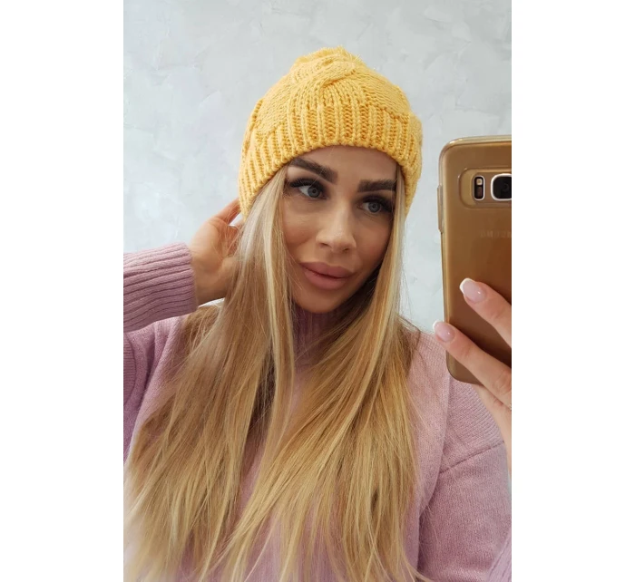 fleecová čepice žlutá model 18750937 - K-Fashion