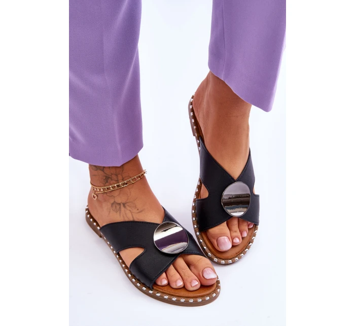 Dámské ploché podpatky černé model 21620034 - VINCEZA