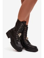 Dámské workery s ozdobou černé model 21744674 - Boto Dámské workery s ozdobou černé model 21744674 - Boto
