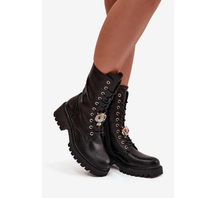 Dámské workery s ozdobou černé model 21744674 - Boto Dámské workery s ozdobou černé model 21744674 - Boto