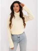 Sweter AT SW jasny żółty model 20459079 - FPrice Sweter AT SW jasny żółty model 20459079 - FPrice