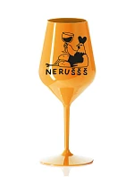 NERUŠŠŠ - oranžová nerozbitná sklenice na víno 470 ml