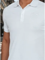 Pánská polokošile s nášivkou bílá FashionStreet PX0627 Pánská polokošile s nášivkou bílá FashionStreet PX0627