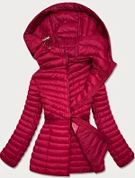 Vypasovaná červená dámská bunda (GT-212)