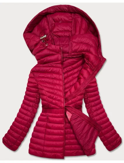 Vypasovaná červená dámská bunda model 17182463 - LHD Vypasovaná červená dámská bunda model 17182463 - LHD