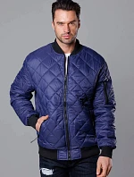 Pánská prošívaná tmavě modrá bunda bomber (MY01-2)