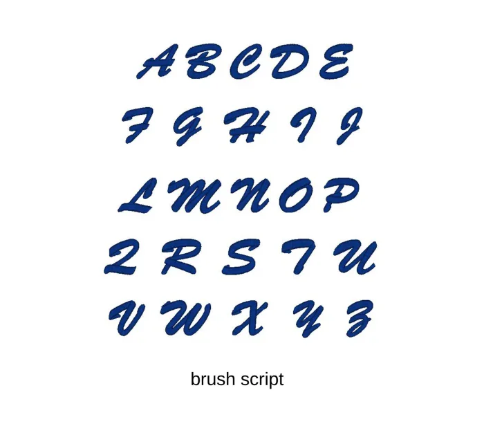 Výšivka monogram dvě písmena Allegra script Výšivka monogram dvě písmena Allegra script