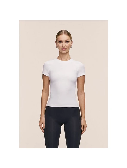 Dámské tričko CASALL Defined Rib Tee, bílá barva