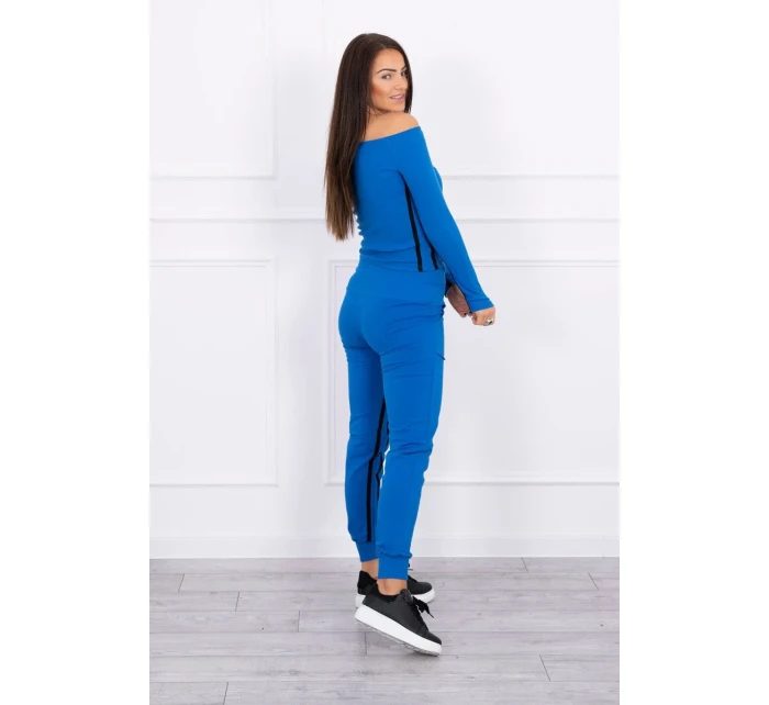 Sada s dvojitým lemováním chrpově modrá